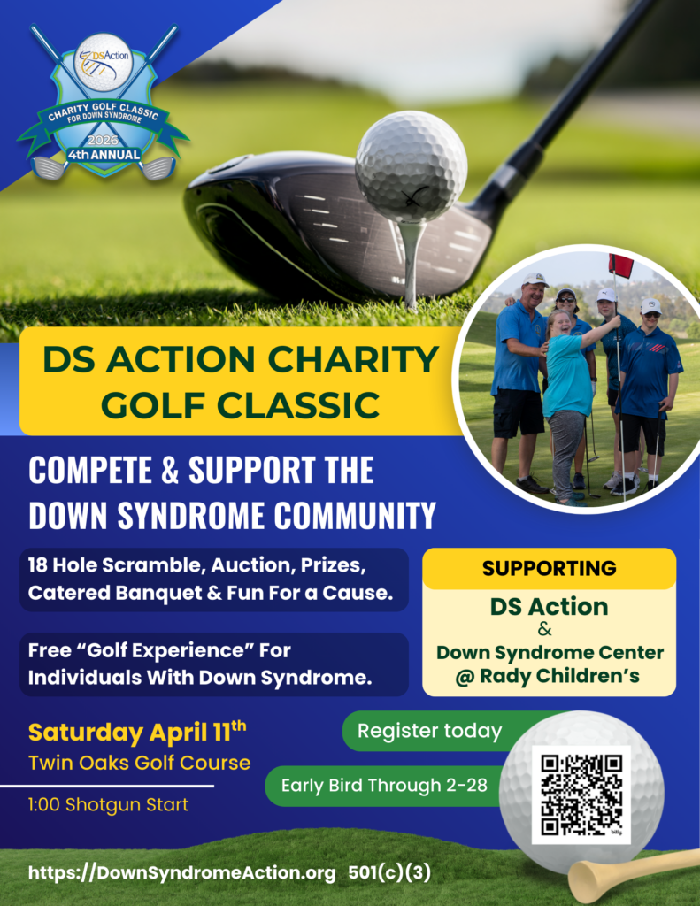 2026 DS Action Golf Classic Flyer Down Syndrome Golf Event